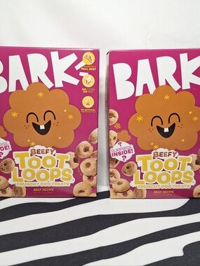 NWT Bark Beefy Toot Loops Dog Treats - 2 pack